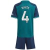 Officiële Voetbalshirt + Korte Broek Arsenal White 4 Derde 2023-24 - Kids